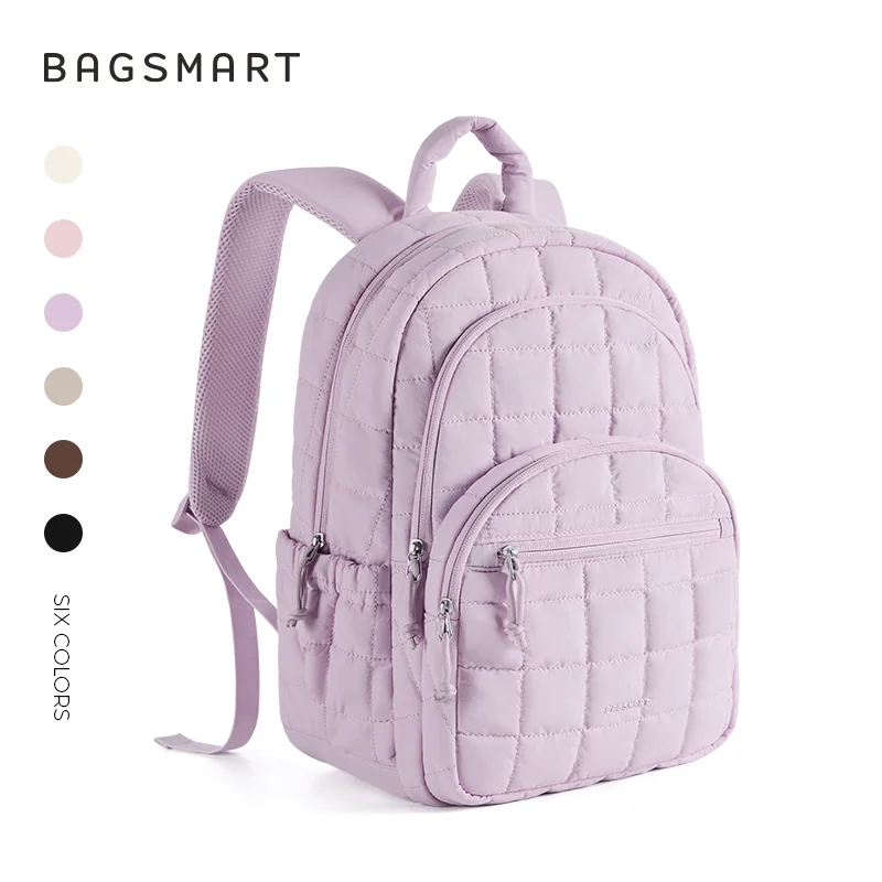 BAGSMART Travel Backpack for Women Quilted Casual Daypack  display picture 3
