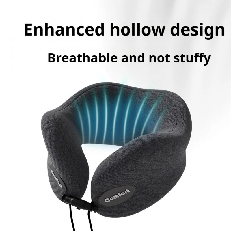 Portable Memory Foam Neck Pillow For Airplanes And High-Speed Trains,  Providing Neck Support During SleepuShaped Pillow
