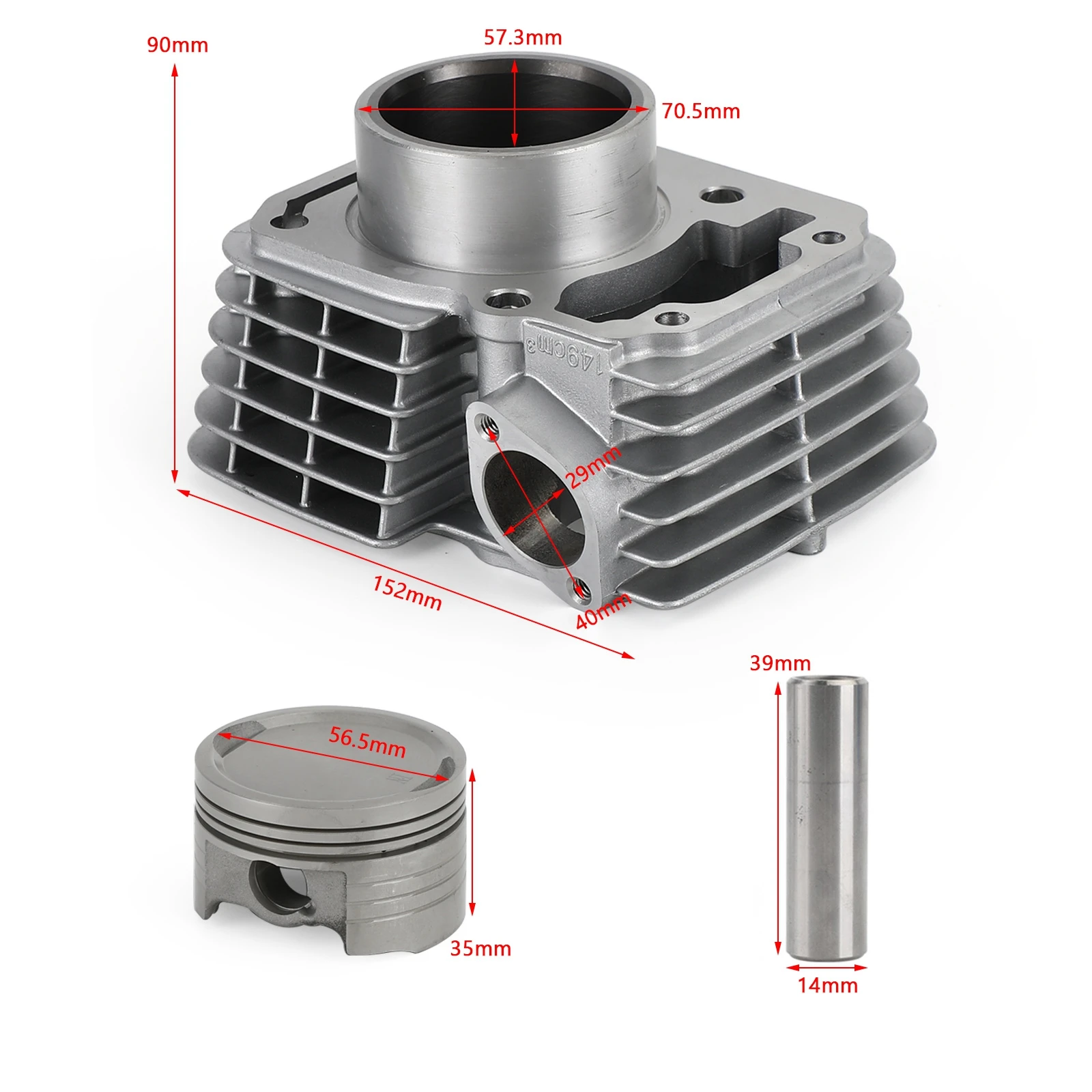 Cylinder Barrel Piston Ring ket Kit for  CRF150F 2006-2017 XR150 XR150L XR150LEK Shadow 2014-2018
