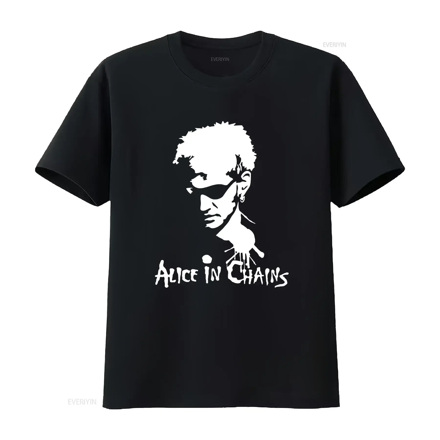 Layne Staley Alice In Chains T Shirt Black Rock Band Design for  vintage Washed Casual Comfortable Stylish designer clothes
