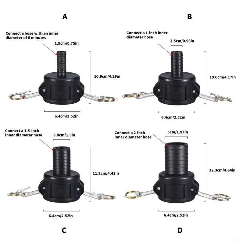 Cams Lock Adapter IBC Fuels Adapter C Type Quick Connector Drain Adapter N2UD