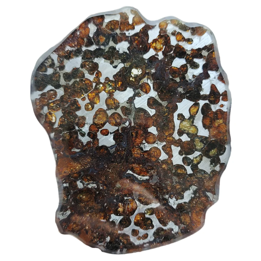 

Kenya Olive Meteorite Slice High-Quality Olive Meteorite Specimen Natural Meteorite Material Specimen