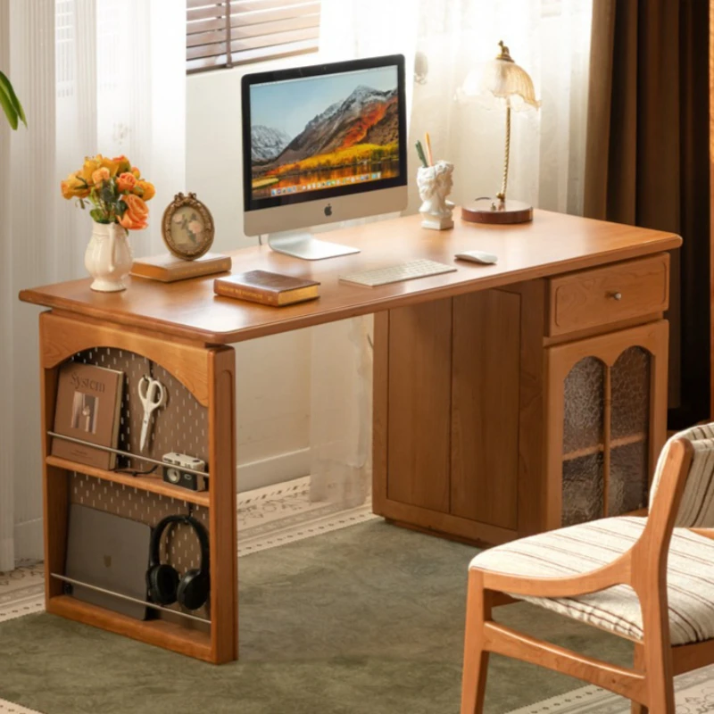 French Style Office Desks Indoors Modern Bedroom Kitchen Wooden Office Desks Homestay Advanced Furniture Schreibtisch Ls40bgz