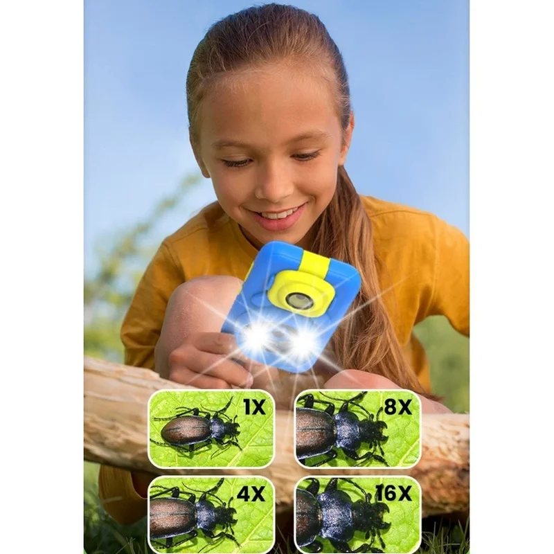 DT16 Kids Camera Microscope 2-in-1, 1200X Magnification STEM Educational , Flip Photo Lens for Boys Girls 3-12, Touchscreen
