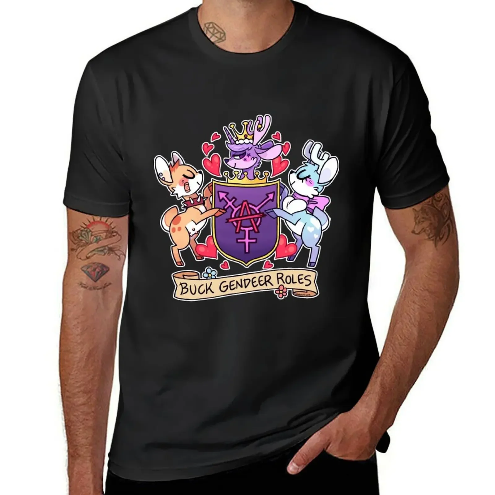 

BUCK GENDEER ROLES T-Shirt plus size tops Louboutins summer clothes men t shirts