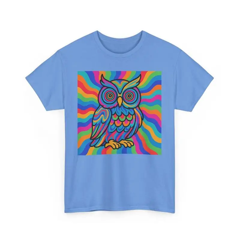 Super Trippy Colorful Owl T Shirt Cotton Hypnotic