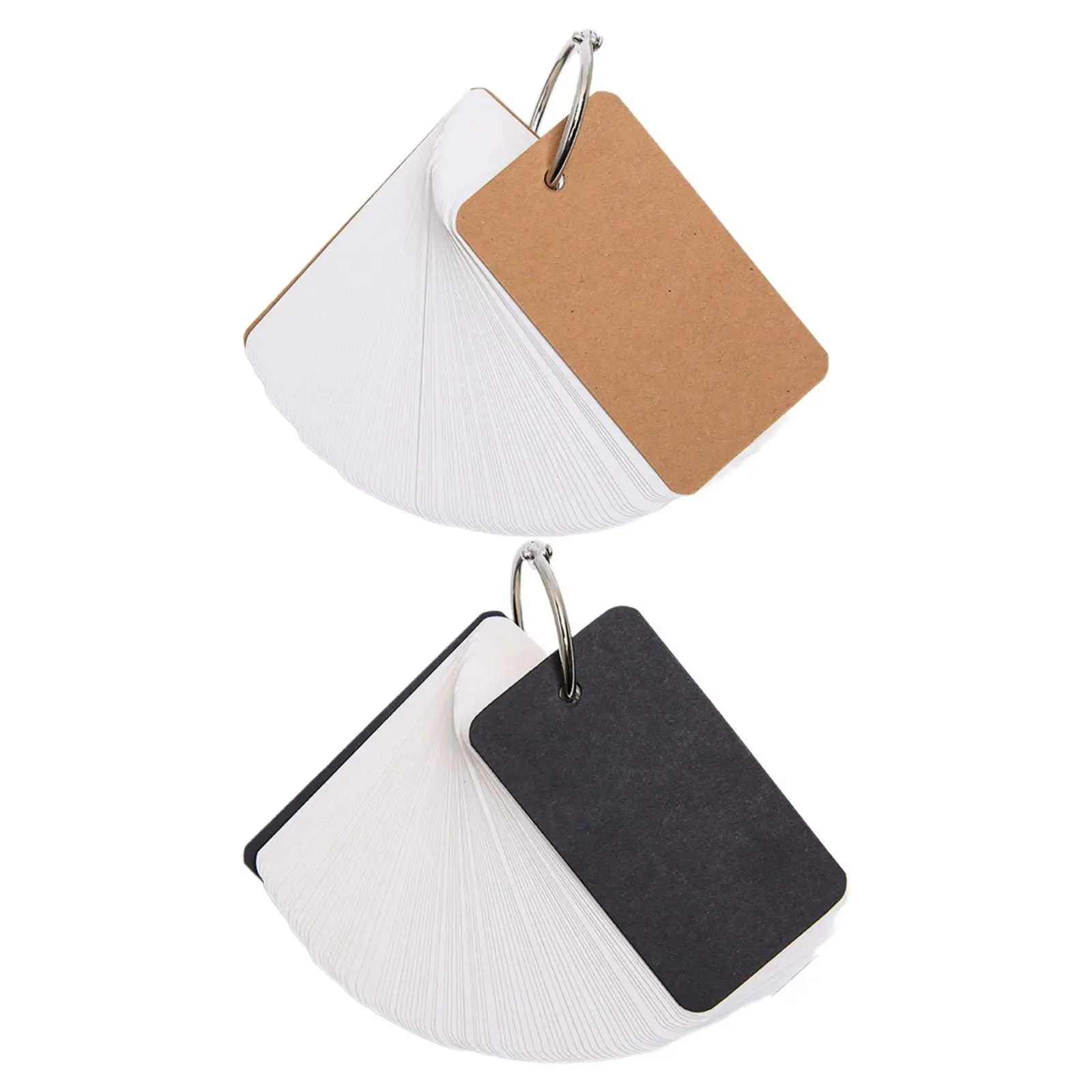 4 Pieces Index Cards with Ring 400 Sheets Message Note Cards Removable Learning Language Office Supplies Note Cards for Studying