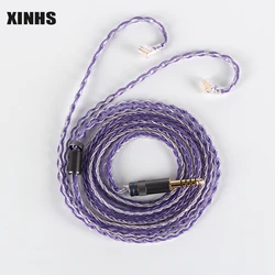 XINHS  8 strands of silver-purple single crystal copper plated with silver