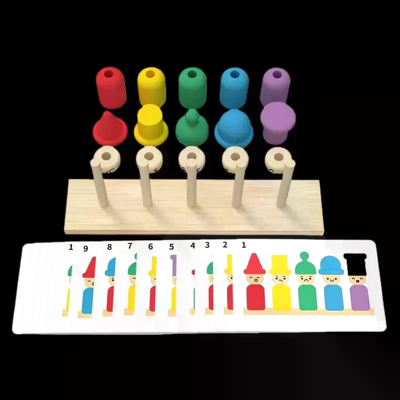 Engagierendes Montessori-Spielzeug: Kompakte Figuren, Farbbewusstsein, Stapelmusik
