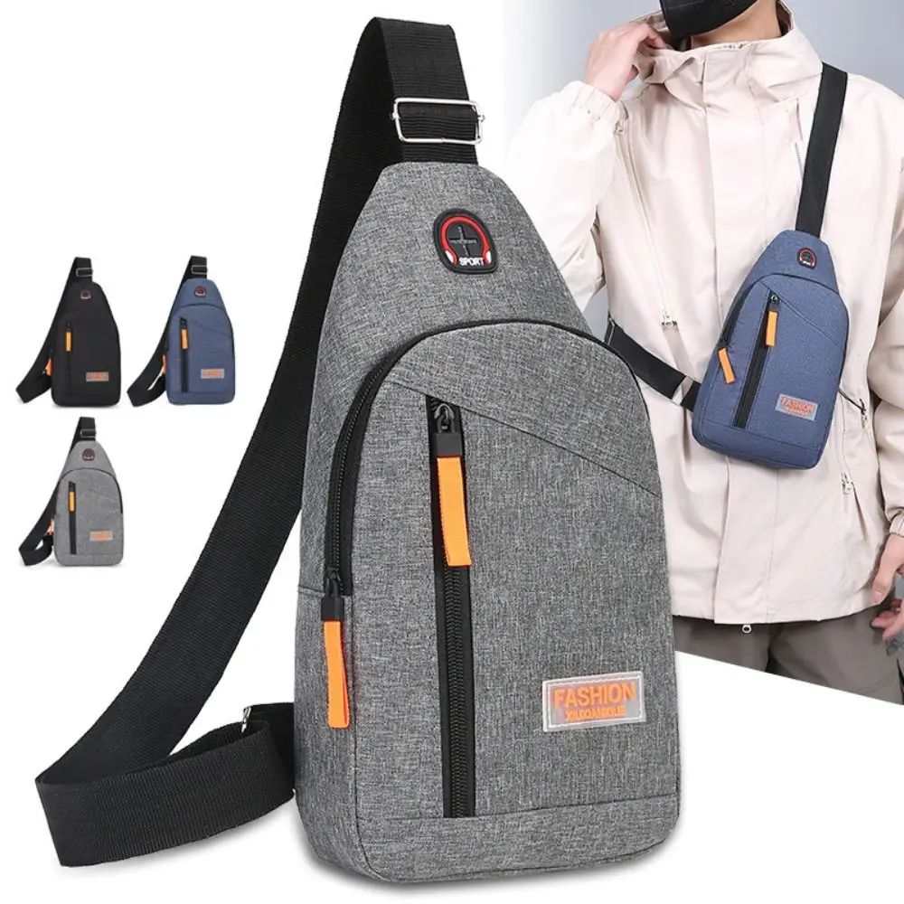 Oxford Cloth Men Chest Bag Large Capacity Chest Pack Casual Sling Bag Sports Male Shoulder Bag Outdoor Crossbody Bag