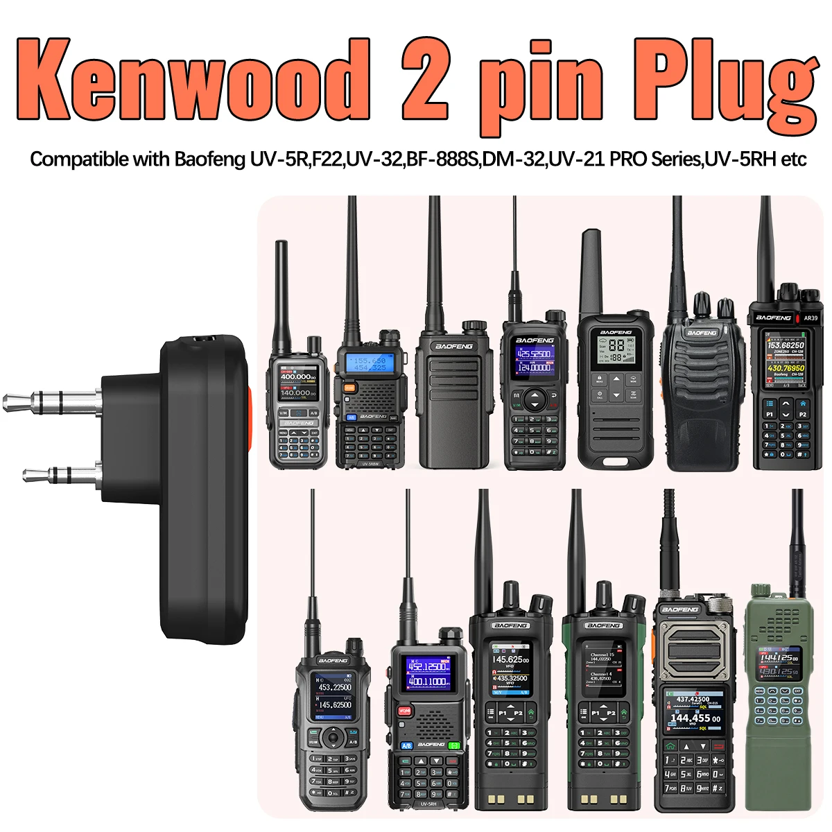 ABBREE اسلكية تخاطب سماعة لاسلكية تعمل بالبلوتوث سماعة يدوي سماعة استبدال ل Baofeng UV-5RH UV-32 DM-32 UV-5R MINI UV-21