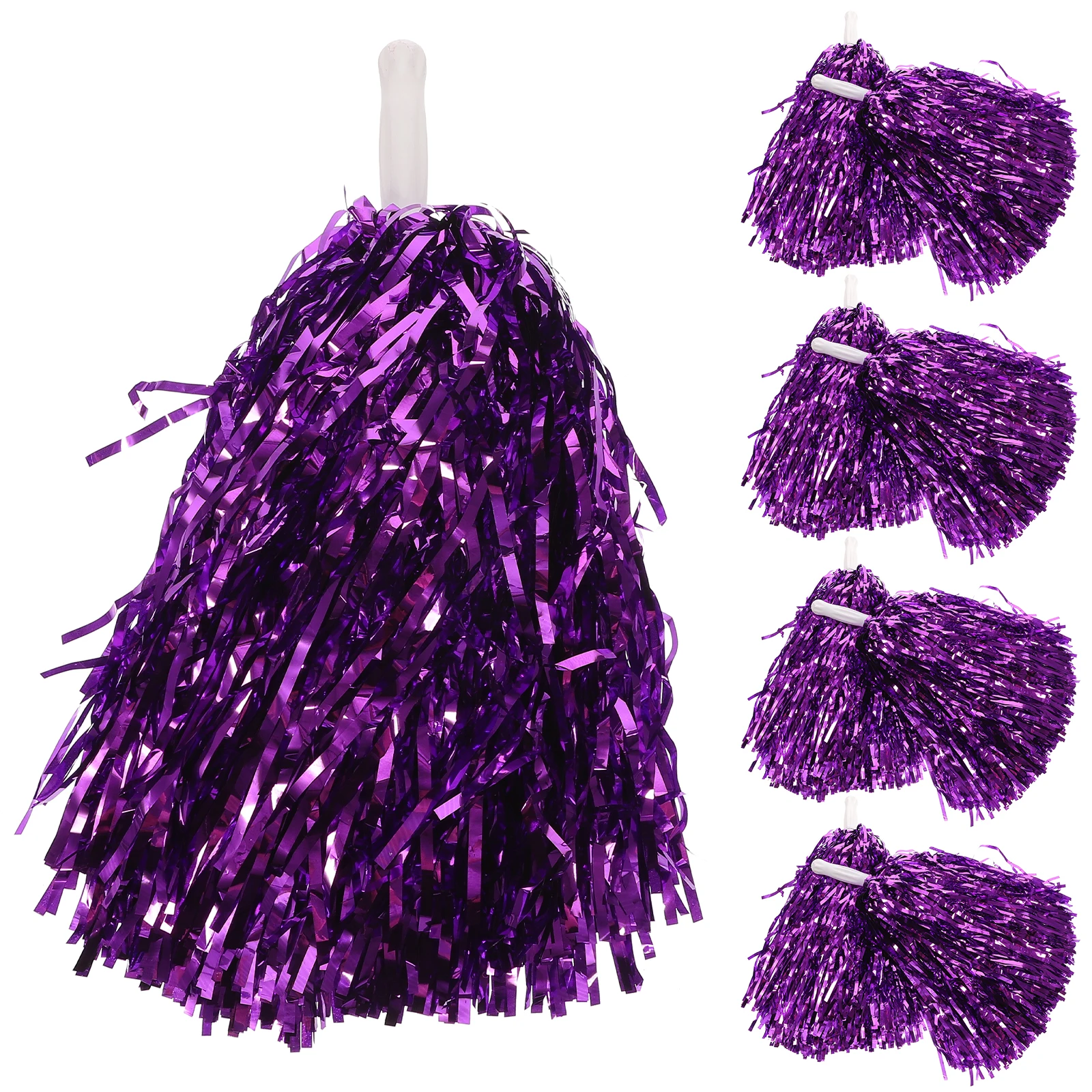 

16 Pcs Poms Durable Cheerleader Pom Poms PVC Plastic H Cheerleading Pompoms Flower for Team Sports Dance Events Accessories