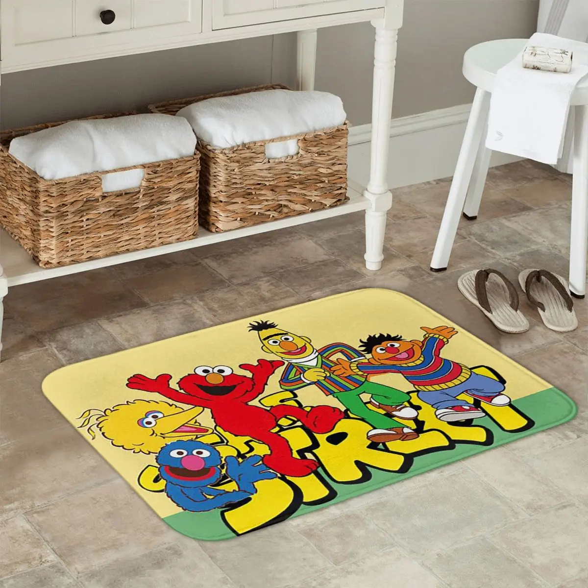 S-Sesame-S S-Street-S Non-slip Doormat Floor Mat Washable Carpet Rug for Kitchen Entrance Home Bathroom Living room Footpad Mats