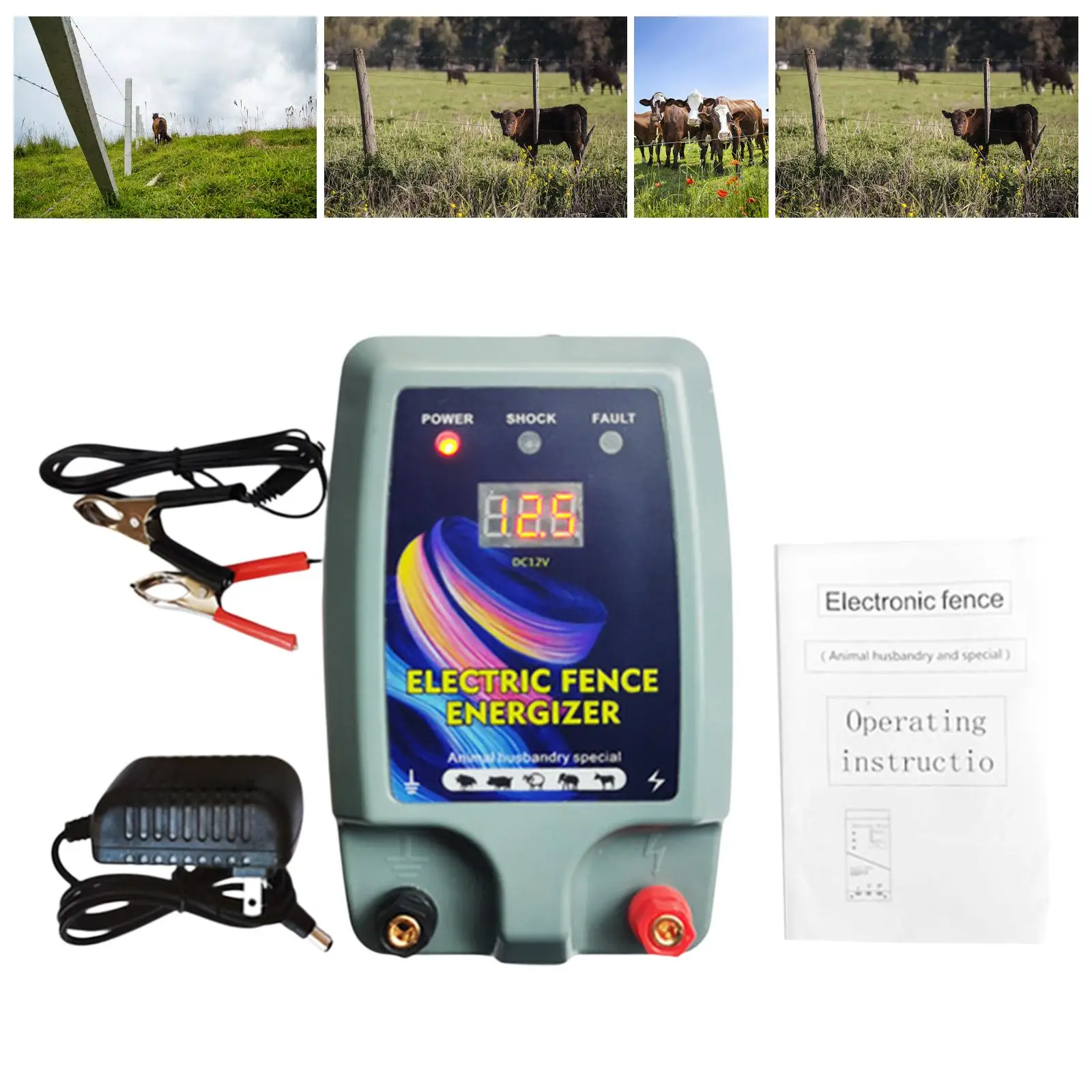 

Electric Fence Energizer,Controller Livestock Supplies Electric Fence Charger for Poultry