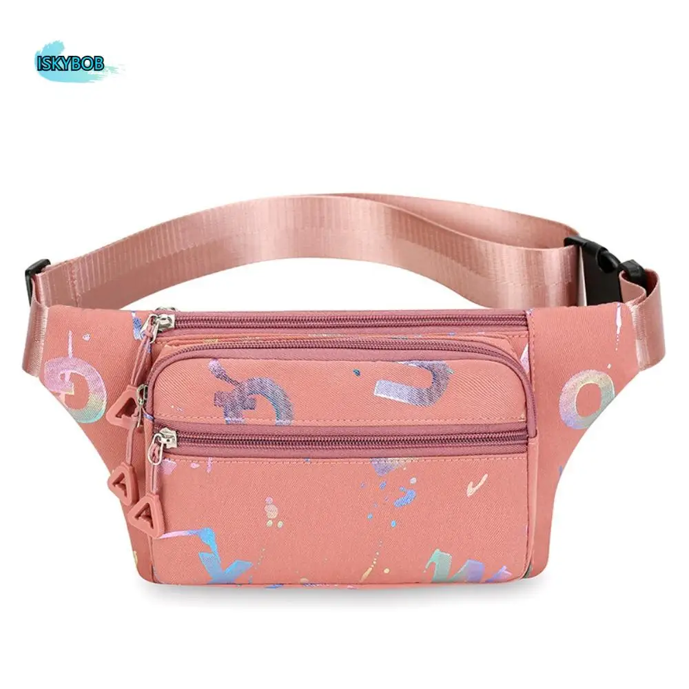 

Многослойная сумка через плечо из ткани Оксфорд, водонепроницаемая нагрудная сумка через плечо большой емкости, повседневная квадратная женская поясная сумка на каждый день