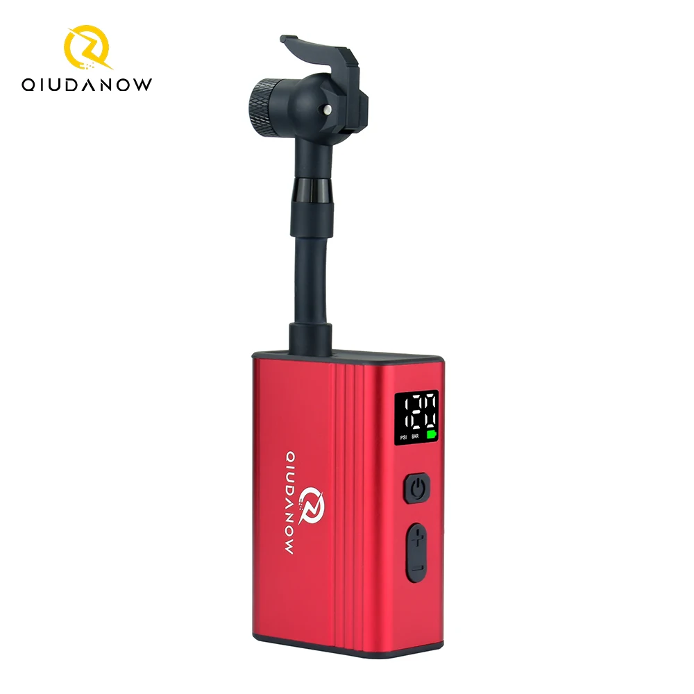 

Bike Tire Electric Air Pump Portable Bicycle Inflator with Digital Screen Fast Inflation 120PSI Fits Schrader/Presta/Clik Valves