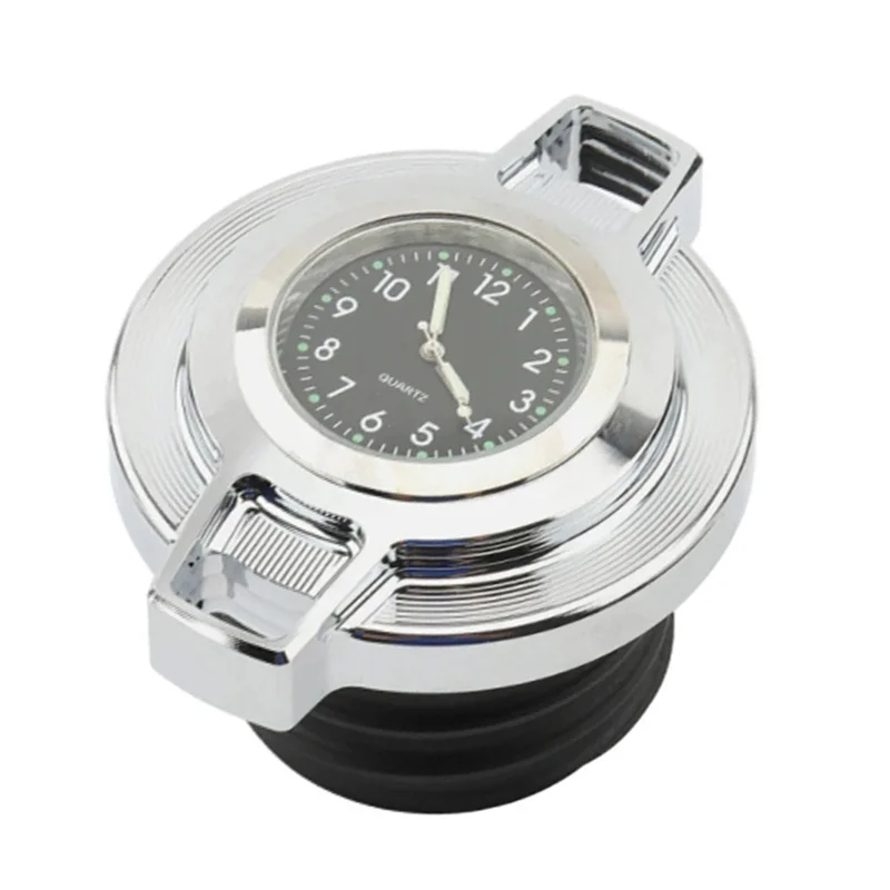 

Compact Motorcycle Fuel Tank Cap With Clock For Sporster XL 883 1200 Road King 1996-2023 Oil Gas Caps