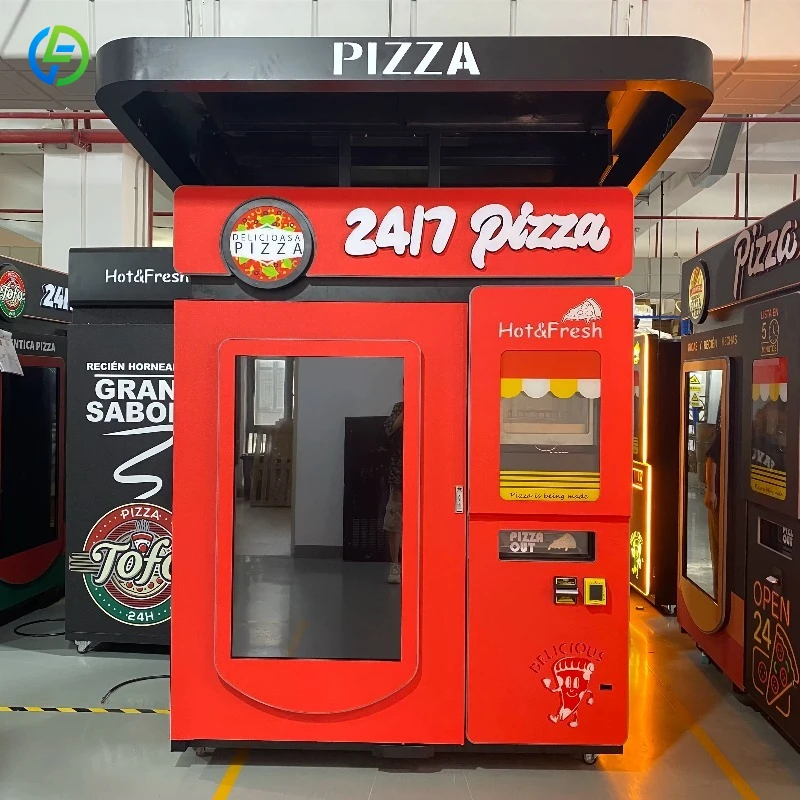 Self-service Pizza Noodles Vending Machine with LCD Touch Screen pizza vending machien with Multiple Payments FL Customized