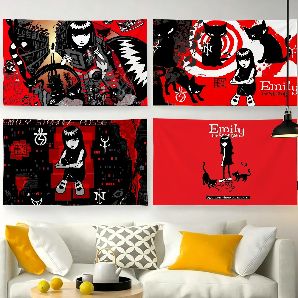 Book E-Emily the S-Strange-S flag For Garden Party Living Room Home Wall Decor Banner Bedroom Outdoor Tapestry