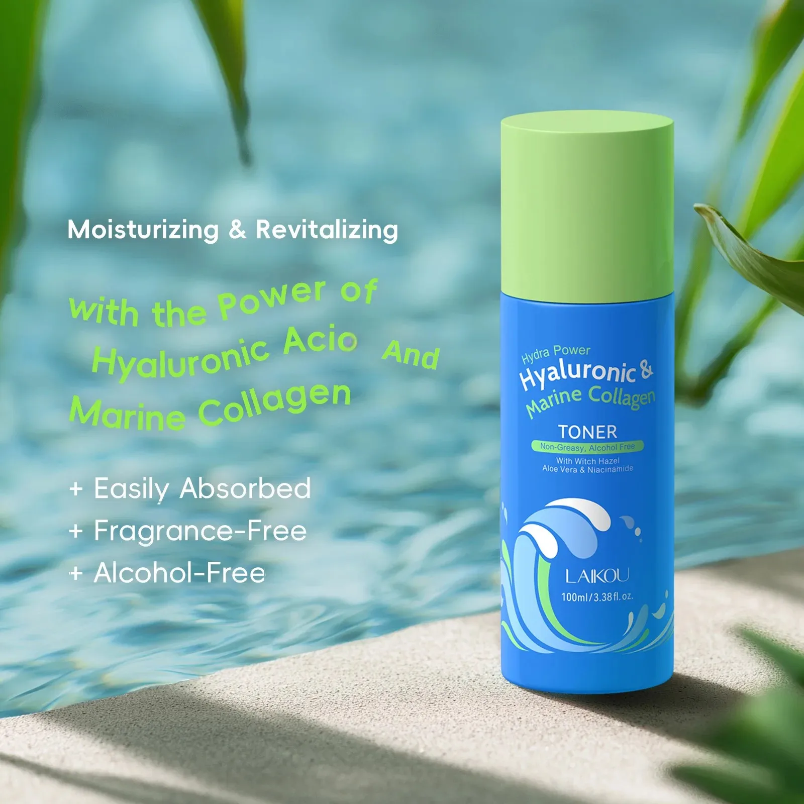 تونر مرطب 100 مل كولاجين الهيالورونيك ترطيب ثبات يعزز المرونة منعش للعناية بالوجه غير دهني #2