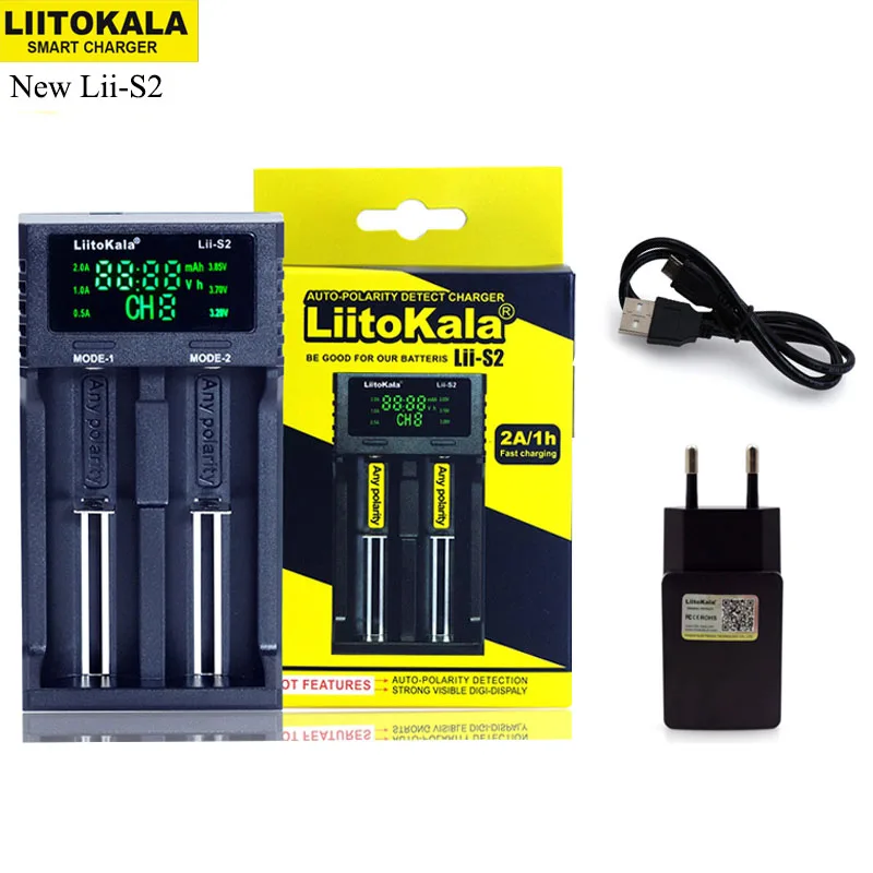 LiitoKala-cargador de batería Lii-PD2, Lii-PD4, Lii500, para 18650, 26650, 21700, 18350, AA, AAA, 3,7 V/3,2 V, baterías de litio NiMH