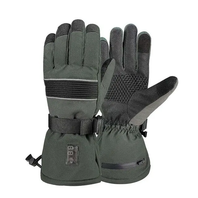 Electric Heated Gloves Ski Gloves Motorcycling Gloves Winter Thermal Windproof Waterproof Gloves