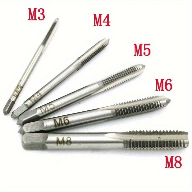 5pcs/Set Adjustable Ratchet Wrench Tap Wrench Forward & Reverse Wrench Manual Tapping Accessory