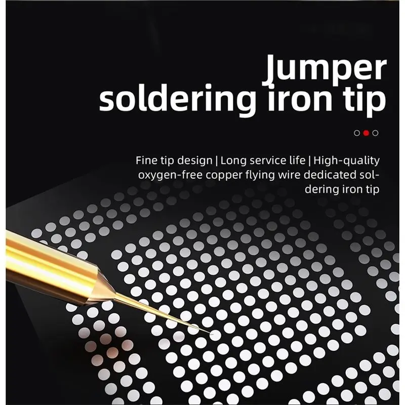 AT51-S1 0.1Mm Ultra Fine Soldering Iron Tips(3Pcs) 210 Series For Fly Wire Jumper Repair For Phone PCB Microsoldering Tool