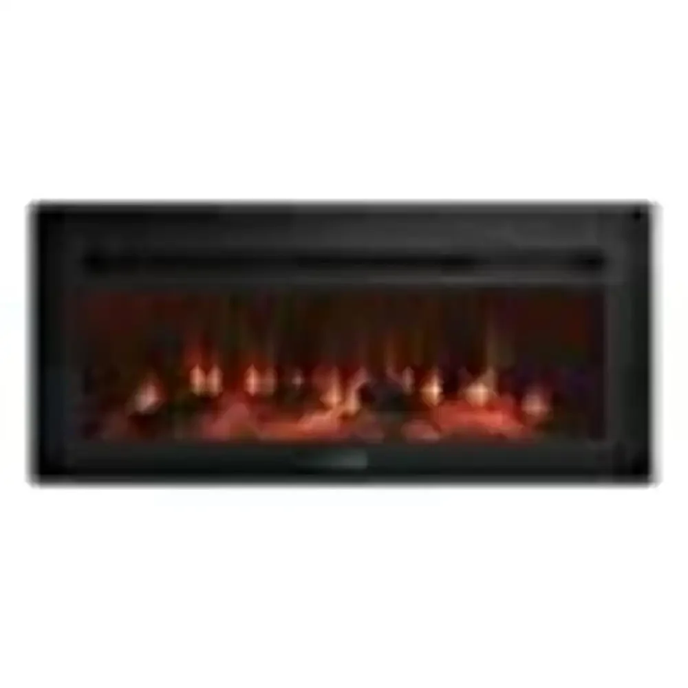 Electric RV Fireplace Heater Built-In with Safety Settings LED Flame Adjustable Temperature Wood Platform 40 Square Feet Heating