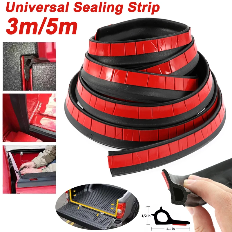 

Универсальная резиновая уплотнительная лента типа P 3/5 м, уплотнительная лента для задней двери, защита от пыли и дождя, уплотнительная лента для пикапа