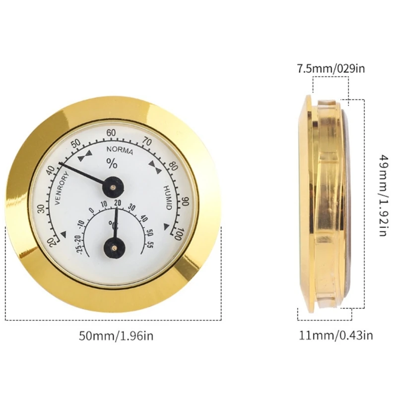 50mm Mini Insert Digital Hygrometer Round Monitor Temperature Tool Accessory Supplies for Home Bedroom Room Decor Drop Shipping