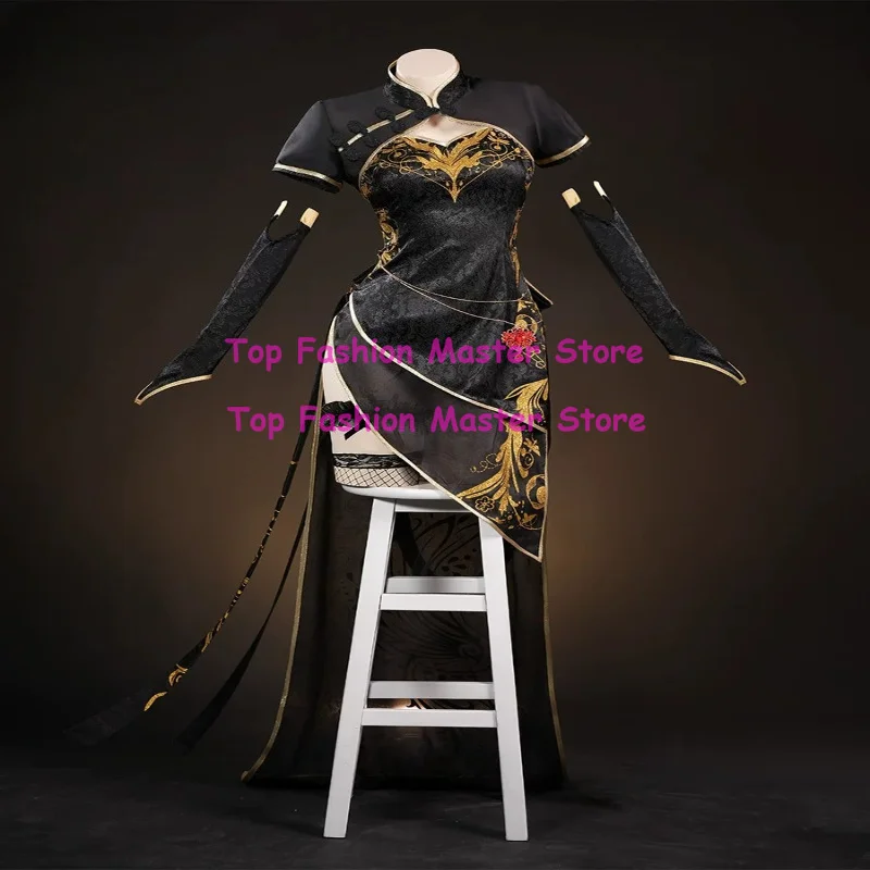 Luo Tianyi Canary Cheongsam Cosplay Costume Virtual Idol Wig Chinese Style Costumes Women's Sexy Dress Halloween Carni