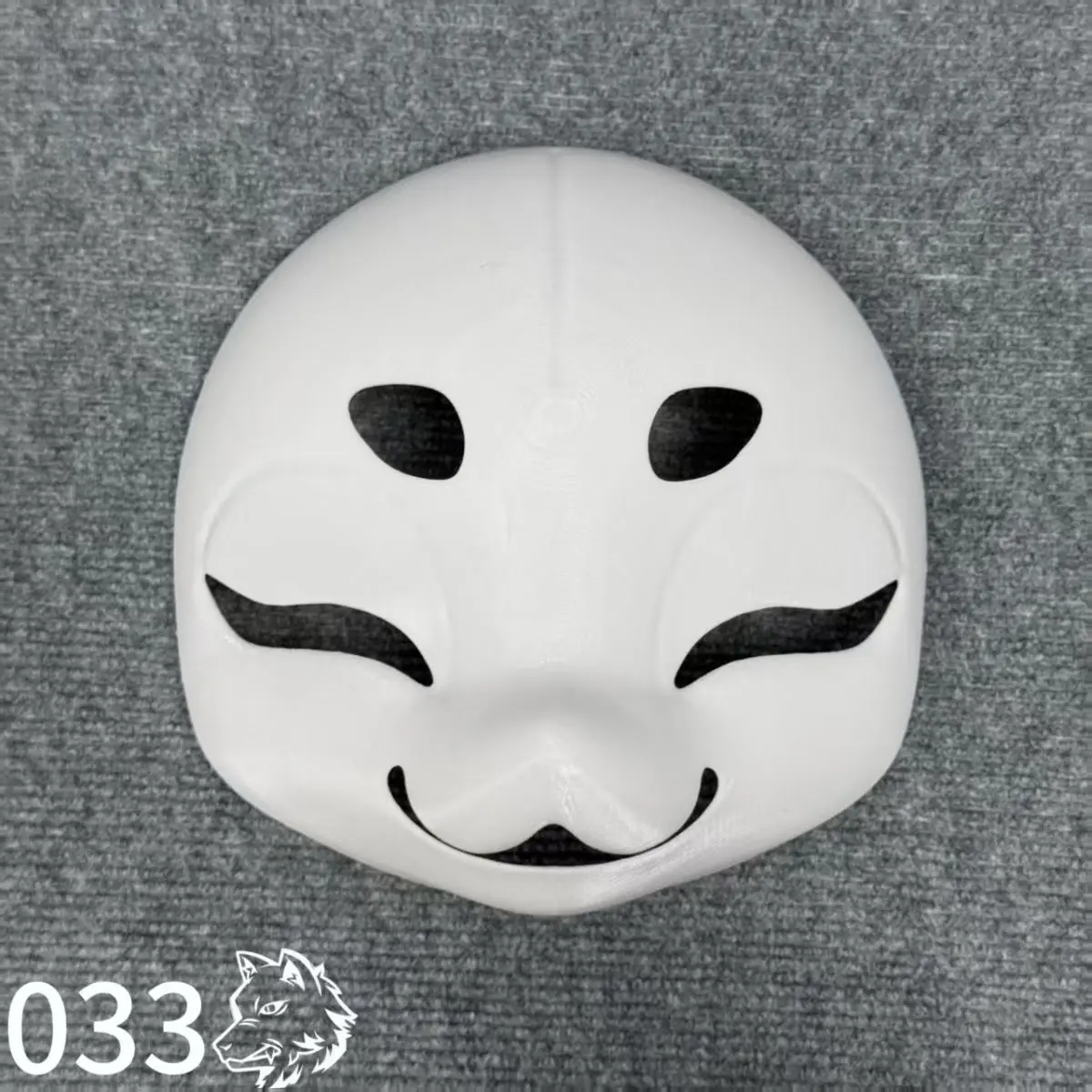 Original 3D Printed Kemono Basic Mask Cat Squinting Eyes Cute Animal Clothing Fursuit Skull Cosplay Accessories PETG Material
