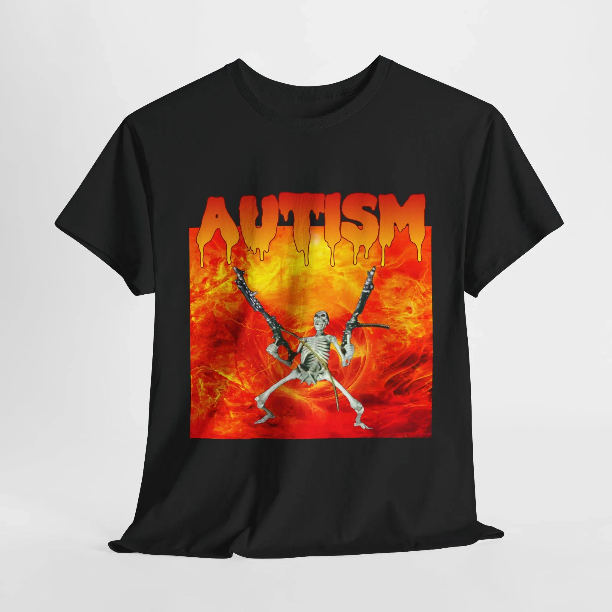 

Autism Funny Skeleton Meme T-Shirt Men's and Women's High Quality Short Sleeve Cotton Tees Summer Shirt Y2k Tops Men Clothing