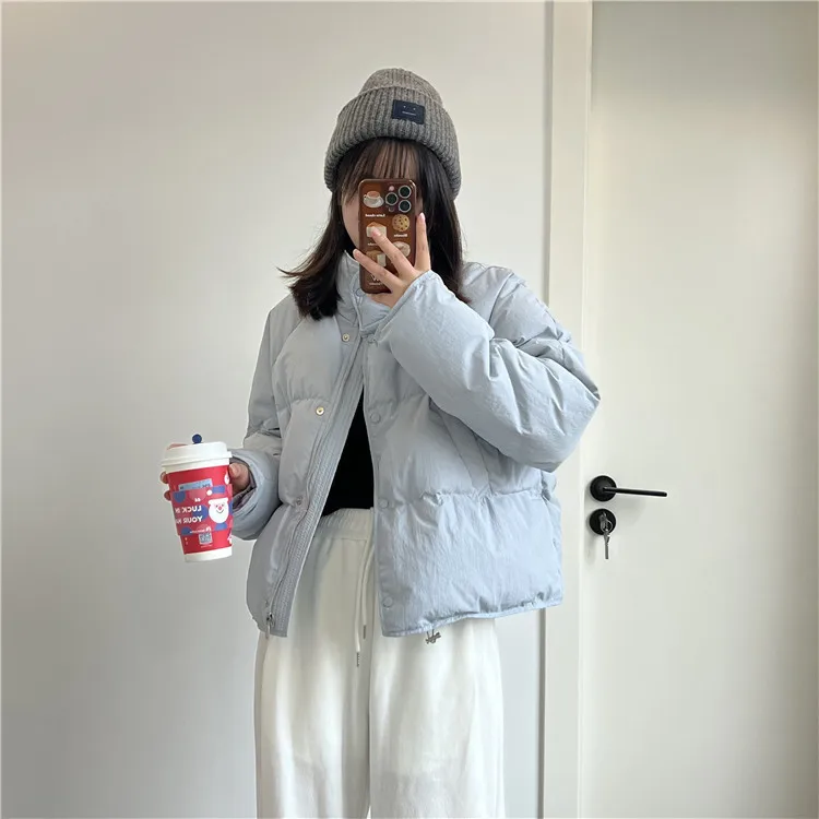 المرأة أسفل سترة معطف الشتاء سترة منفوخة قصيرة الكورية نمط بطة أسفل معطف امرأة doudoune فام لوكس chaqueta de mujer JK-164 #2