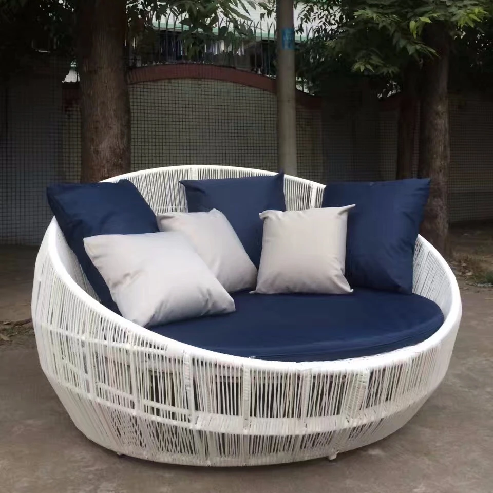 

Wholesale High Quality Hotel Patio Furniture Leisure Waterproof Popular Garden Sun Bed Outdoor Aluminum Daybed Resort Villa