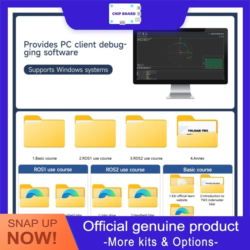 

Подводный лидарный датчик YDLIDAR TW3 с дальностью действия 5 м, совместимый с ROS1/ROS2, для навигации и картографирования роботов-уборщиков.