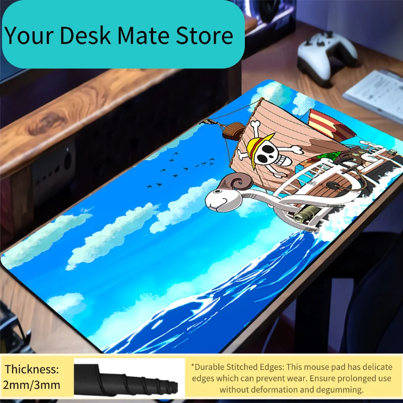 E-sports Mouse Pad one piece 90x40cm Computer Smooth Flexible Rubber Gamer PC Computer Keyboard Pad Kawaii Locking Edge Mosuepad