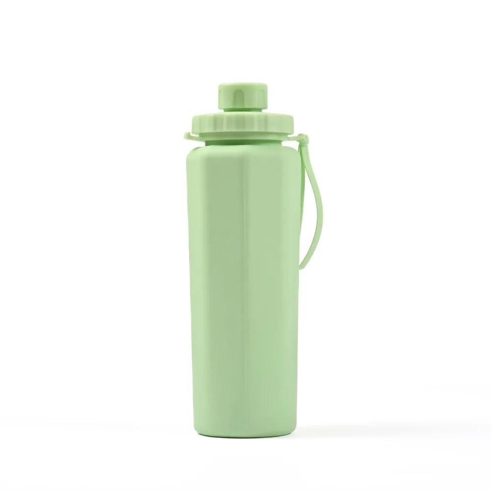 

600ML Capacity Collapsible Water Bottle Leakproof Design Food Grade Silicone Silicone Water Bottle Large Capacity