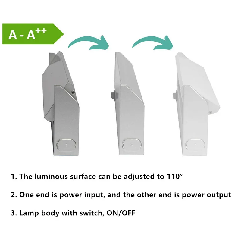 LED Cabinet Light With Switch Adjustable Lighting Angle Alu. Body Flicker free Mirror light Home Decor For Kitchen And Bathroom