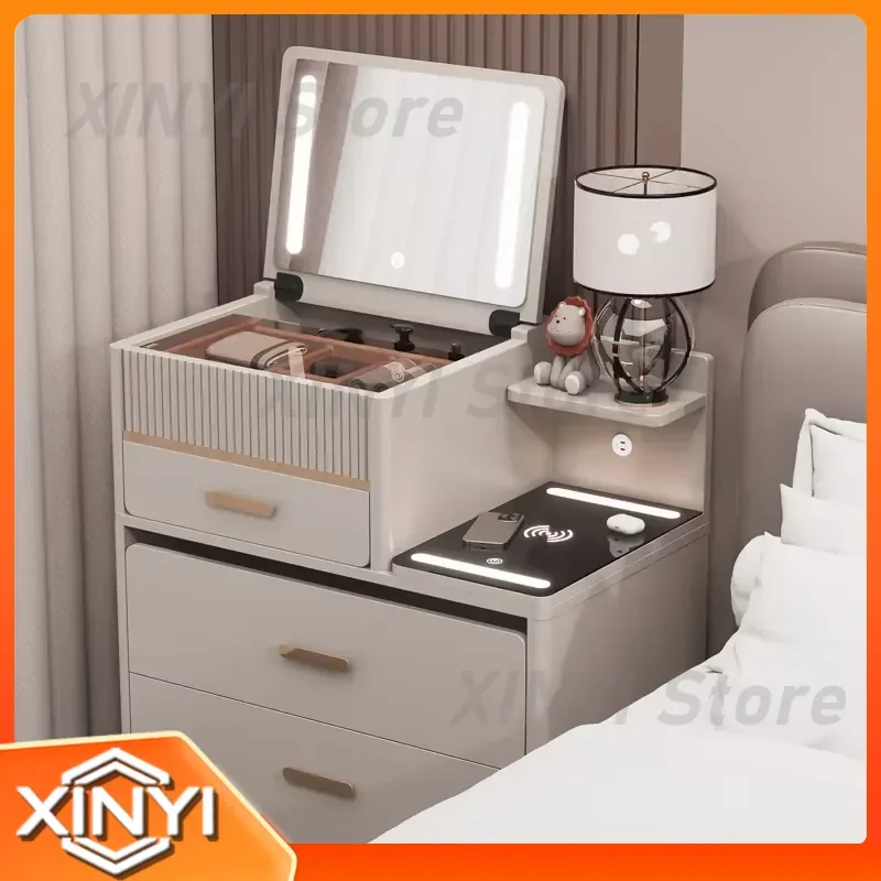 for English Makeup Vanity Table Mirror Computer Console Dressing Table with Drawers Storage Mesa De Maquillaje Home Furniture