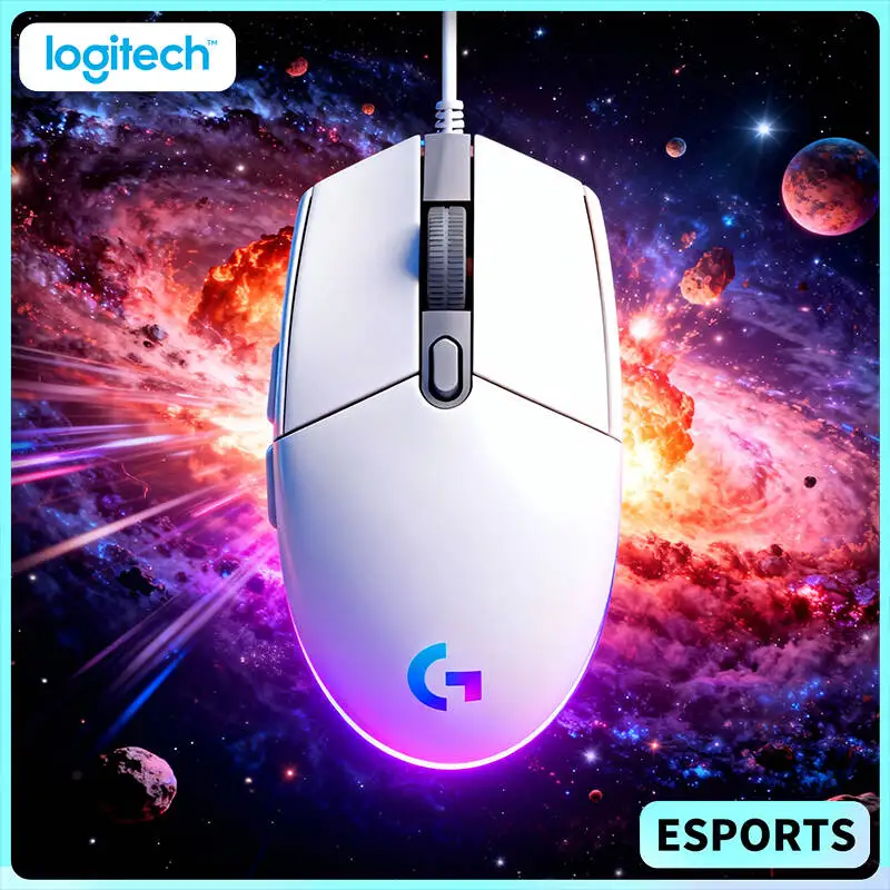 

Игровая мышь Logitech G102 Prodigy, 8-кратно быстрее отклика, 16,8 млн RGB-цветов, 6 кнопок, эргономичная конструкция для длительных игровых сессий