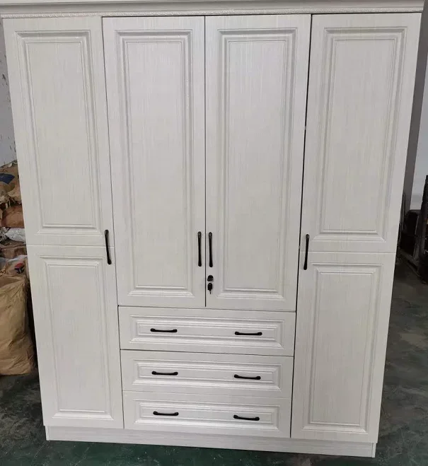 Custom Multi-color Bedroom Wardrobe Cloth Mdf Wardrobe 2/3/4 Door Storage Closet With Mirrors Wardrobe Accessories