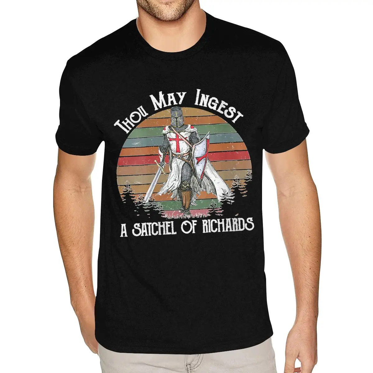 

Wholesale Womens Vintage Knight Templar Thou May Ingest A Satchel Christian V Ne T Shirt