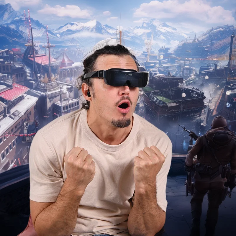 

Smart Glasses 3D Virtual Reality Glasses With Hifi Sound Headsetwatch 3D Movies Vr Glasses Play Games With 800Inch Giant Screen