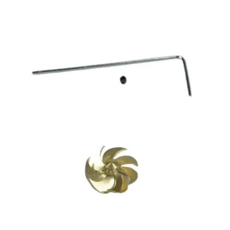 11.5mm 7-Blade Copper Propeller RC Boat 1mm Shaft Hole Left Hand CCW 1PCS
