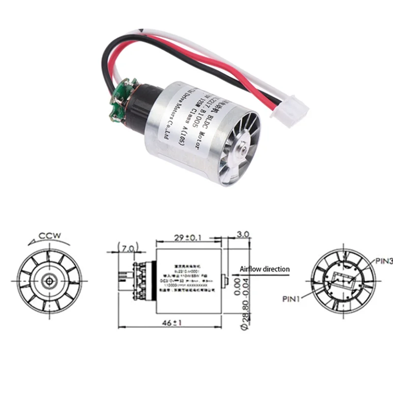 TKOH-High Pressure Brushless Ducted Fan 110V High Speed Hair Dryer Brushless Motor 110, 000 Rpm CNC Aluminum Alloy Impeller
