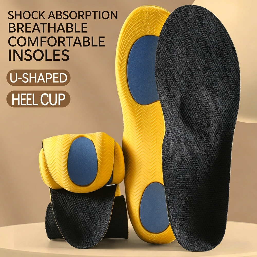 Arch Support Sports Insoles  High Elasticity Shock Absorption Sweat Absorption Breathability Anti Slip Antibacteria Deodorizing