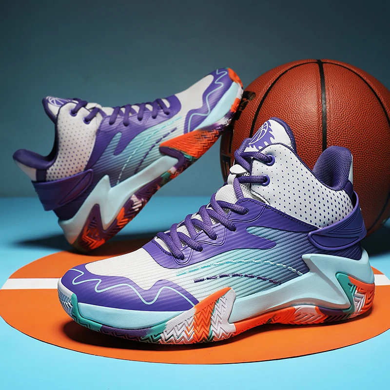 Summer Men's Basketball Shoes Cushioning Professional Training Sports Shoes Thick Soled Comfortable Fashionable Sneakers for Men