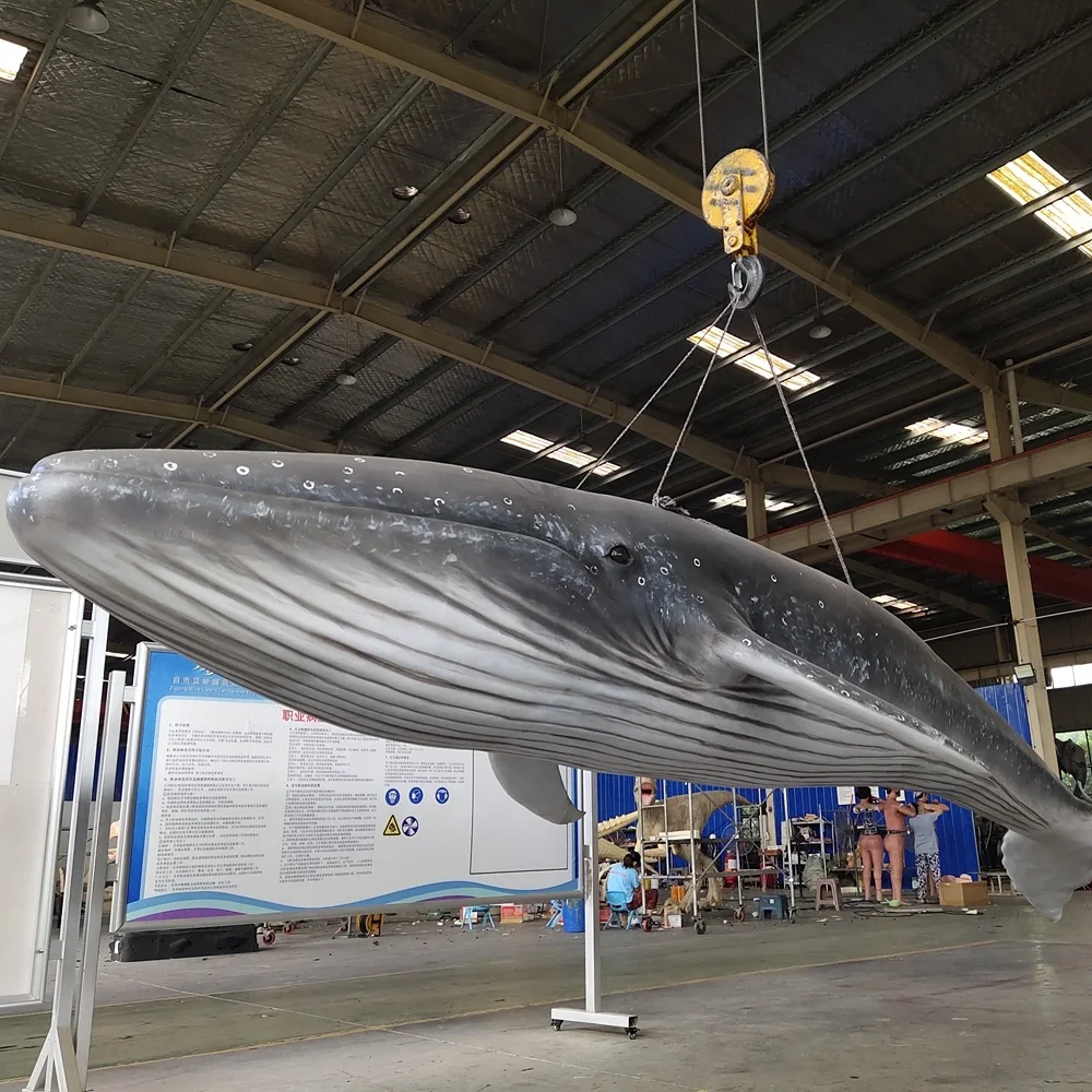 Ocean Park Simulating Marine Creature Models Animatronic Whale Sculptures